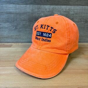 St Kitts Hat Cap Strap Back Orange West Indies